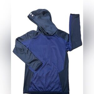 BOYS Under Armour Fleece Pullover Hoodie Mid Weight Cold Gear Reactor YXL